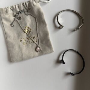 BUNDLE: Kendra Scott Silver Necklace + 2 Kendra Scott Bracelets